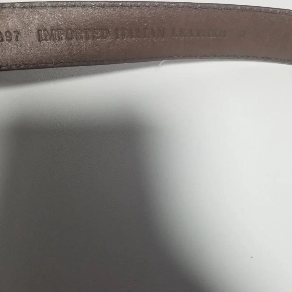 Vtg Men's Brown Croc-Textured Leather Silver Conchos Golf Belt Sz 42